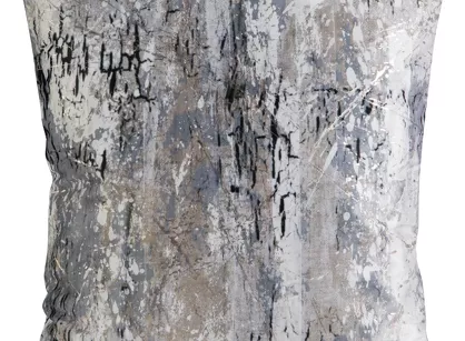 Poszewka welwetowa 45x45 MALIA stalowa z metalicznym nadrukiem