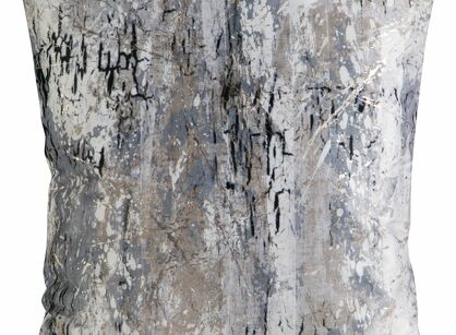 Poszewka welwetowa 45x45 MALIA stalowa z metalicznym nadrukiem