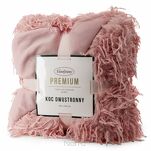 Koc futrzany 130x270 ADORE pudrowy - 6