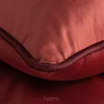 Pościel z makosatyny 220x200 LUNARA marsala bordowa z ozdobnym sznurem pasmanteryjnym - 4