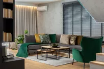 Narzuta welwetowa 170x210 SOFIA ciemna zieleń pikowana w gęstą jodełkę - 5