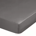 Prześcieradło z satyny bawełnianej z gumką NOVA 3 popielate 220x200 - 4
