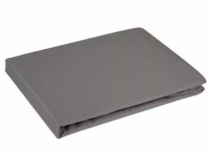 Prześcieradło z satyny bawełnianej z gumką NOVA 3 popielate 220x200