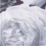 Serwetka welwetowa 30x40 VELVET 7 fioletowa z designerskim wzorem kwiatów piwonii 4 szt. - 4