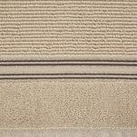 Ręcznik 70x140 FILON beżowy zdobiony bordiurą w prążki z połyskującą srebrną nicią - 2