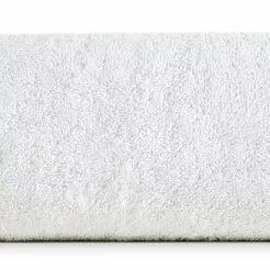 Ręcznik 30x50 VENUS Eva Minge biały zdobiony bordiurą w kolorze ręcznika z napisami projektantki