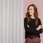 Firana na przelotkach 140x260 ANABEL biała z organzy błyszcząca wykończona szwem obciążającym - 8