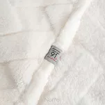 Koc 200x220 CARO kremowy puszysty typu flano z wytłaczanym wzorem Design 91 - 2