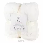 Koc 200x220 CARO kremowy puszysty typu flano z wytłaczanym wzorem Design 91 - 6