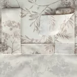 Zasłona na taras 155x240 GARDEN 12 kremowa pudrowa na szelkach wodoodporna z motywem roślinnym - 9
