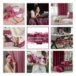 Zasłona gotowa na przelotkach 140x250 ROSA welwetowa ciemny róż Design 91 - 4