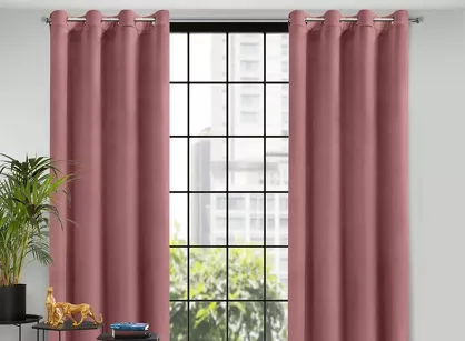 Zasłona  na przelotkach 140x250 ROSA welwetowa ciemny róż Design 91