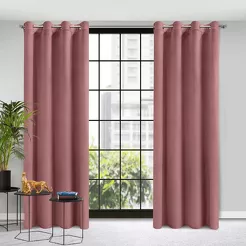 Zasłona na przelotkach 140x250 ROSA welwetowa ciemny róż Design 91