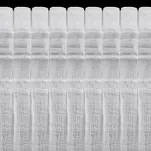 Firana na taśmie 135x260 KLEO biała z etaminy zdobiona pasem cyrkonii - 10