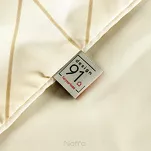 Pościel z mikrowłókna 140x200 AGGIE biała złoty wzór geometryczny Design 91 - 3