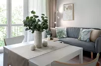 Nakładka welwetowa 85x85 MELINDA beżowa wykończona mankietem - 4