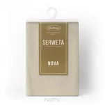 Nakładka welwetowa 85x85 MELINDA beżowa wykończona mankietem - 5