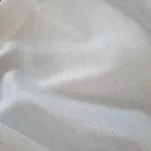 Obrus elegancki 140x240 ELLEN biały w drobne kropeczki z ozdobną listwą połyskujący srebrną nicią - 4