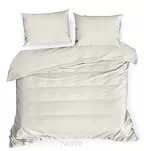 Pościel satynowa 180x200 NOVA 3 jednokolorowa gładka kremowa - 4