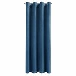 Zasłona na przelotkach 140x250 MELANIE welwetowa granatowa o aksamitnej strukturze - 8