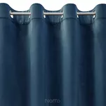 Zasłona na przelotkach 140x250 MELANIE welwetowa granatowa o aksamitnej strukturze - 4