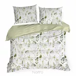 Pościel satynowa 220x200 SPRING 105 biała oliwkowa z delikatnym wzorem kwiatowym z kolekcji Classic - 6