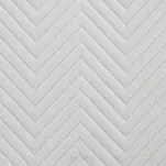 Narzuta jednokolorowa 220x240 LEN 3 biała pikowana w gęstą jodełkę imitująca len - 4