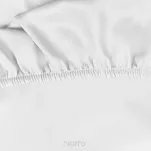 Prześcieradło z bawełny jersey z gumką białe 140x200 Design 91 - 7