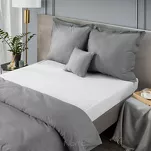 Prześcieradło z bawełny jersey z gumką białe 140x200 Design 91 - 8