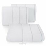 Ręcznik 70x140 MARI biały z welurową bordiurą w pasy 500 g/m2 - 4