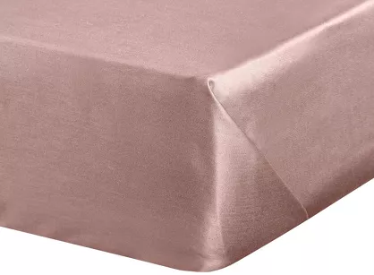 Prześcieradło satyna bawełniana bez gumki DINA pudrowe 220x210 z kolekcji Diva Line