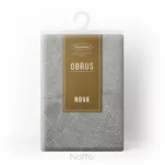 Obrus 140x180 ISLA srebrny z żakardowym wzorem liści bananowca - 2