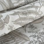 Pościel bawełniana 220x200 LUNA biała z wzorem beżowych liści z kolekcji Harmony Home - 3