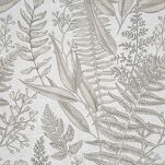 Pościel bawełniana 220x200 LUNA biała z wzorem beżowych liści z kolekcji Harmony Home - 4