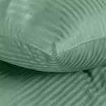 Pościel satynowa 220x200 VERA jednokolorowa gładka miętowa w prążki - 3
