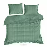 Pościel satynowa 220x200 VERA jednokolorowa gładka miętowa w prążki - 7
