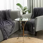 Koc 170x210 CINDY 6 stalowy puszysty w drobny wzór Design 91 - 10