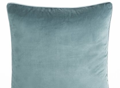 Poszewka welwetowa 60x60 GAJA 2 jednokolorowa ciemna niebieska obszyta lamówką