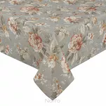 Obrus gobelinowy 140x200 CUA popielaty wzór kwiatowy z nicią metaliczną - 4