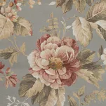 Obrus gobelinowy 140x200 CUA popielaty wzór kwiatowy z nicią metaliczną - 3