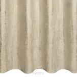 Zasłona na przelotkach 140x250 RENIA welwetowa jasny beż z szampańskim przecieranym wzorem - 6