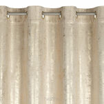 Zasłona na przelotkach 140x250 RENIA welwetowa jasny beż z szampańskim przecieranym wzorem - 4