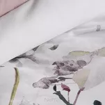 Pościel z mikrowłókna 220x200 VERANO 9 biała wrzosowa wzór kwiatowy Design 91 - 3