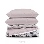 Pościel z mikrowłókna 220x200 VERANO 9 biała wrzosowa wzór kwiatowy Design 91 - 6