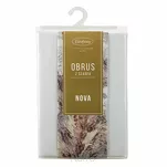 Obrus 140x180 z bieżnikiem 33x180 ANITA 4 biały z wzorem trawy pampasowej - 5