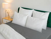 Prześcieradło z bawełny renforce z gumką 140x200 stalowe BASIC - 8