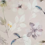 Pościel z makosatyny 160x200 PREMIUM 33 biała jasny różowy kwiatowy wzór Premium - 4