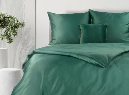 Pościel bawełniana 160x200 HARMONY zielona gładka