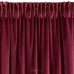 Zasłona gotowa na taśmie 140x270 VILLA welwetowa bordowa jednokolorowa o aksamitnej strukturze - 7