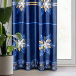 Zasłona świąteczna 140x250 CAROL welwetowa granatowa gwiazdki złote na przelotkach - 2